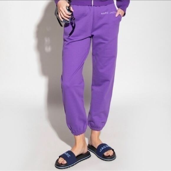 Marc Jacobs Slides Womens Size 5 Navy Blue Logo Slip On Sandals Pool Beach NIB - Picture 3 of 16